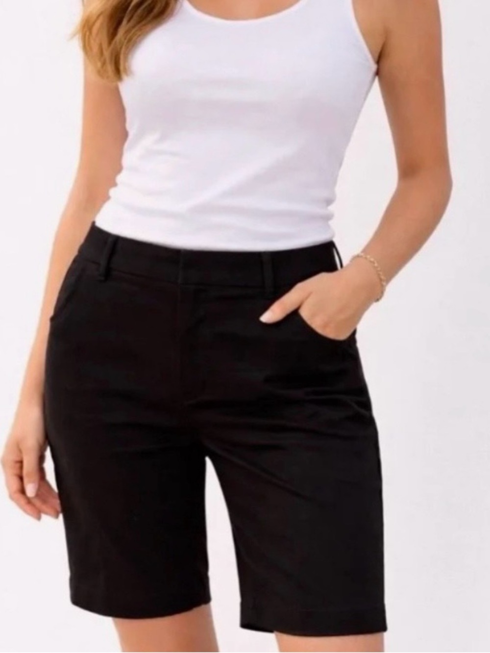 Women's Gap Black Tailored Bermuda Shorts, 10” NWT
